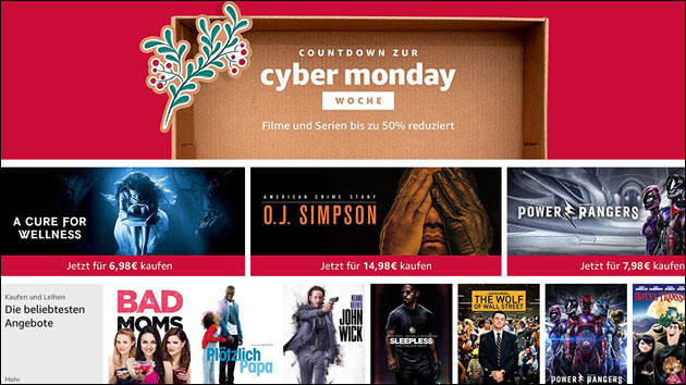 Amazon Countdown zur Cyber-Monday-Woche