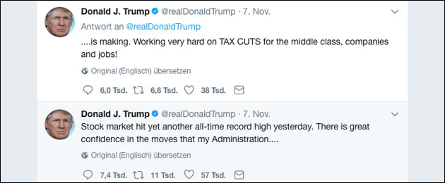 Donald Trump Twitter 280 Zeichen