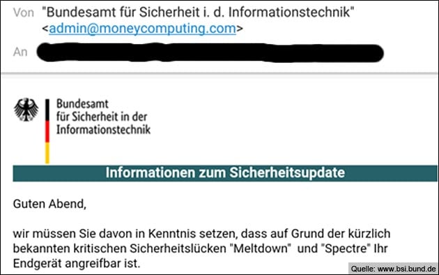 BSI Email: Meltdown / Spectre
