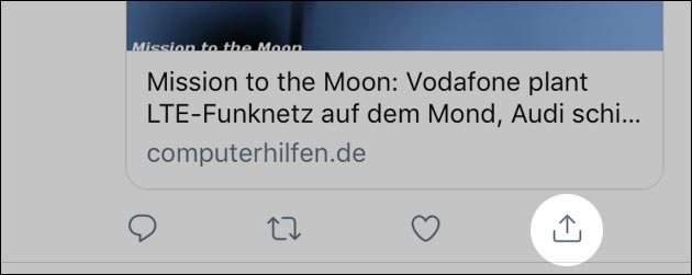 Twitter Lesezeichen Button