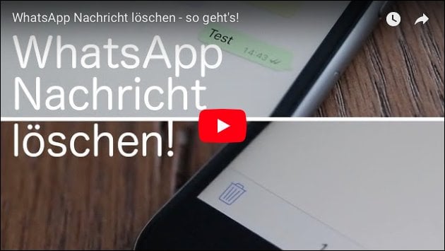 Update: WhatsApp Nachricht löschen