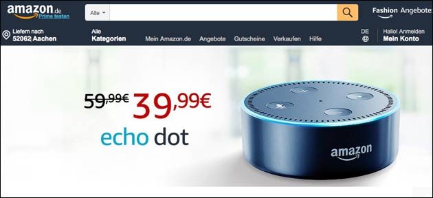 Amazon Echo Angebot