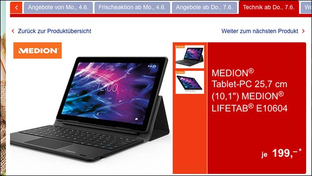 Aldi Medion Lifetab E10604