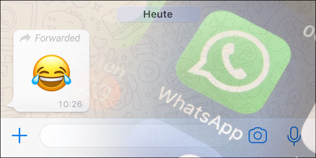 WhatsApp: Forwarde - weitergeleitete Nachricht