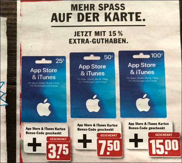 iTunes Karte