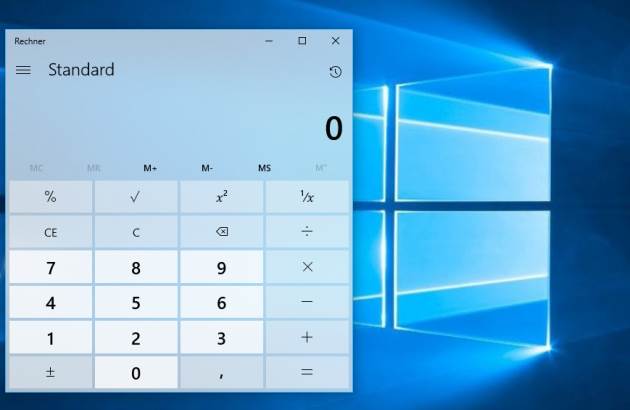 Windows 10 Taschenrechner