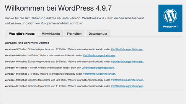 Wordpress 4.9.7
