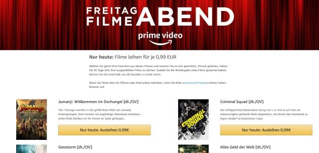 Amazon Freitag Filme-Abend