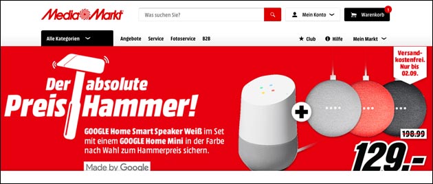 Google Home Angebot