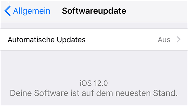 iOS 12 Update