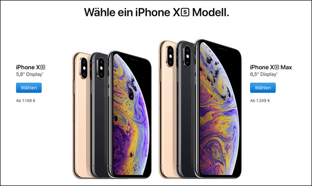 Preis iPhone Xs Max