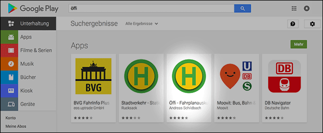 Öffi App ist zurück im Play Store