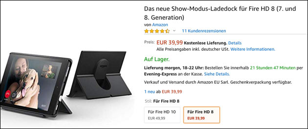 Fire Tablet Show Modus