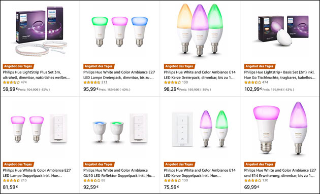 Amazon: Philips Hue Angebote