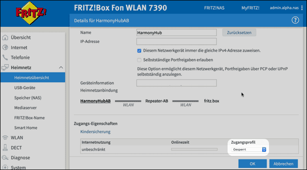 Harmony Hup Update macht FHEM kaputt