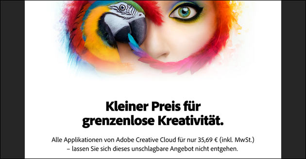 Adobe Newsletter Angebot