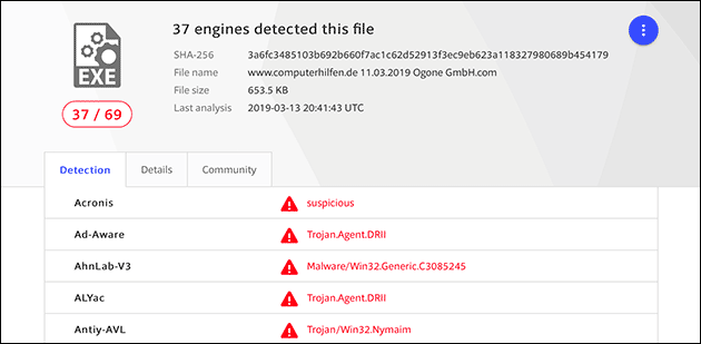 Virus: Ogone GmbH, Papenburg