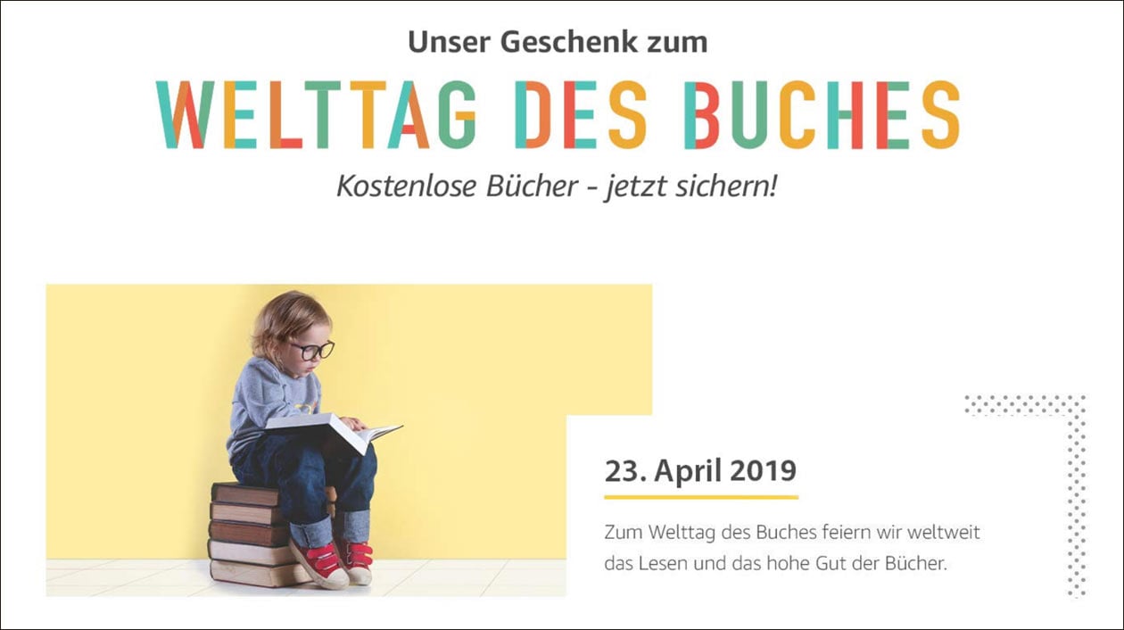 Welttag Des Buches Heute Kostenlose Bucher Und Ebooks Bei Amazon