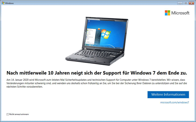 Windows 7 Supportende