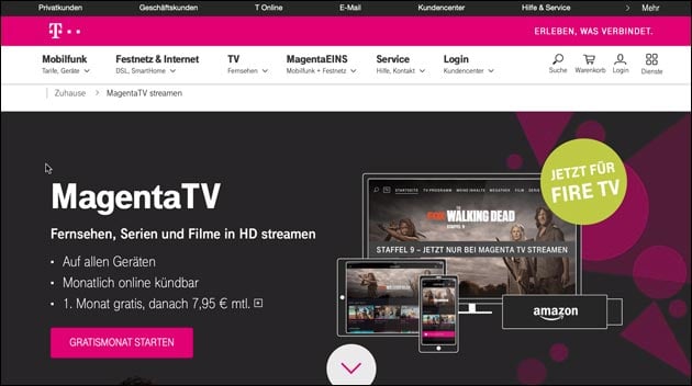 Magenta TV für das Fire TV