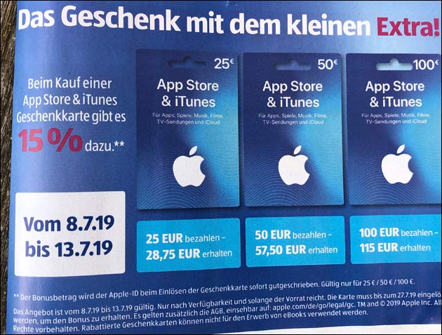 iTunes Angebot