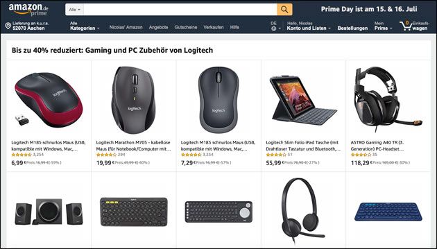 Logitech Angebot Amazon