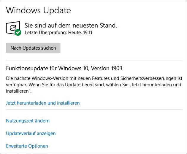 Windows Update 1903