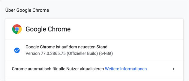 Google Chrome 77