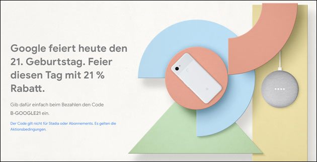 Google Store: Gutschein Code