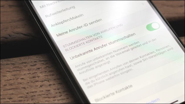 iPhone: Unbekannte Anrufer stumm schalten