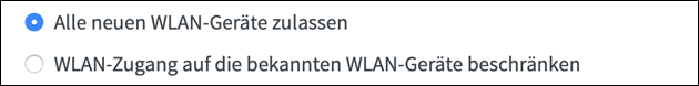 Fritzbox MAC Filter: Neue WLAN Geräte zulassen