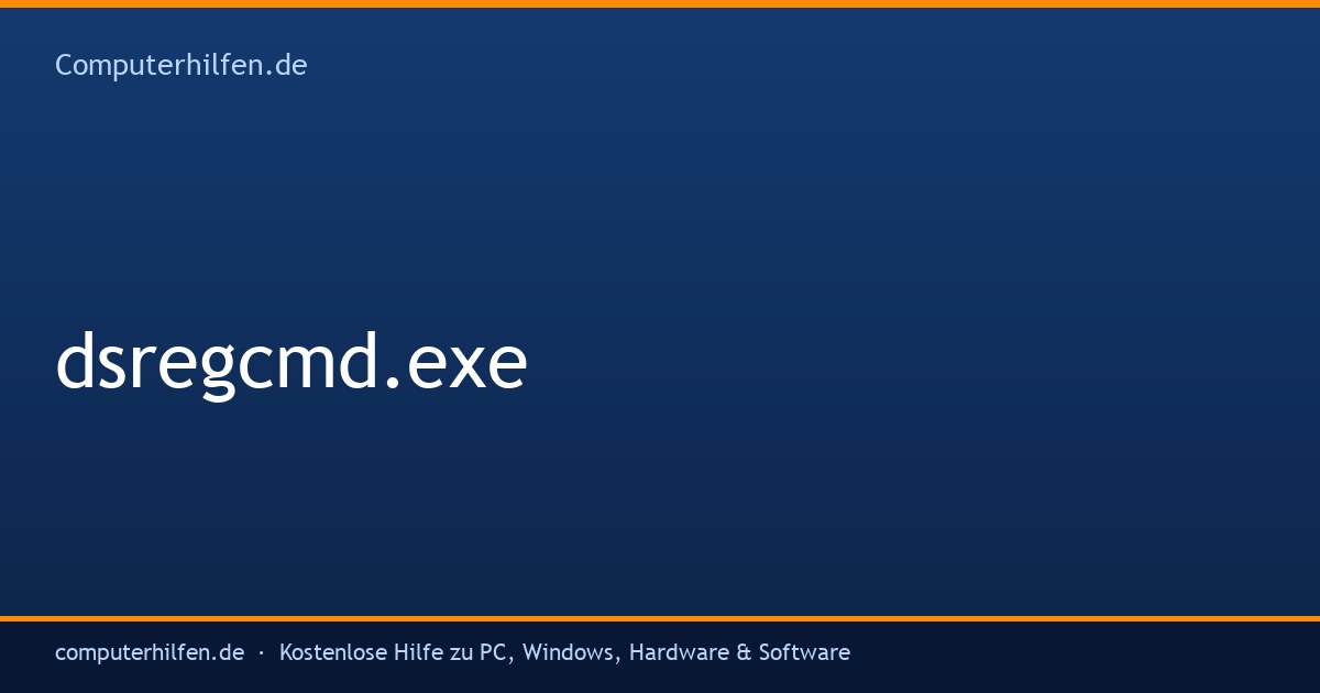 dsregcmd.exe (padishah) - Computerhilfen.de