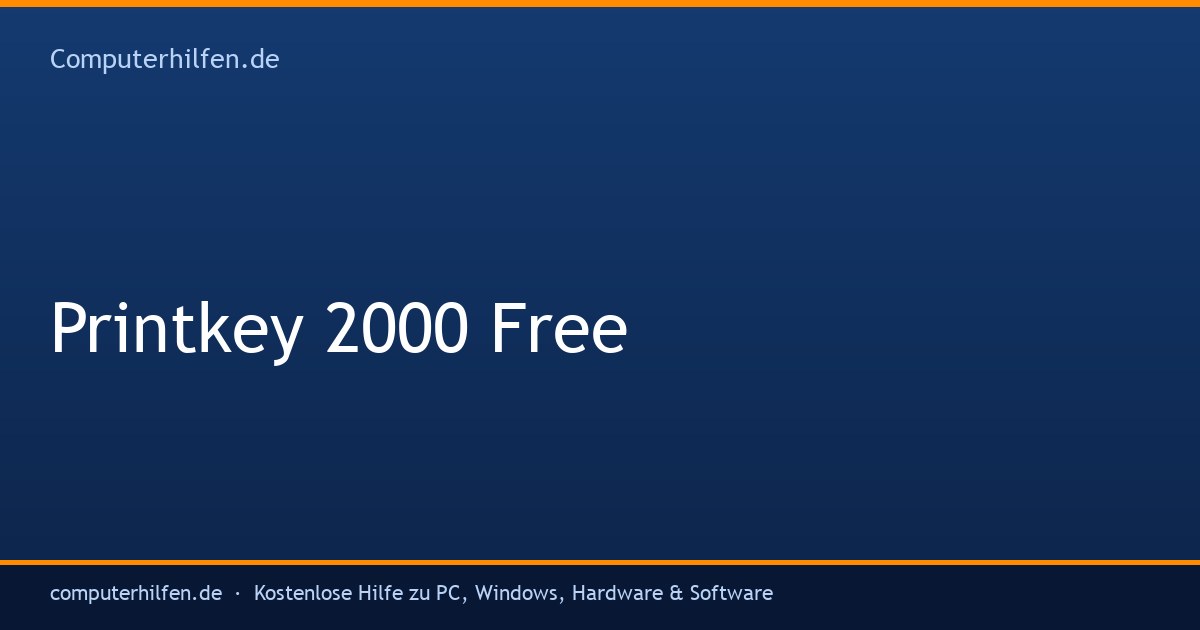 Printkey 2000 Free (herman) - Computerhilfen.de